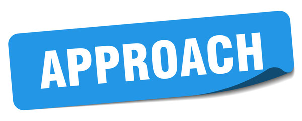 approach sticker. approach label