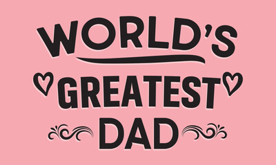 Happy Fathers Day typography banner. Father's day sale promotion calligraphy poster. Vector illustration