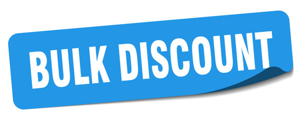 bulk discount sticker. bulk discount label