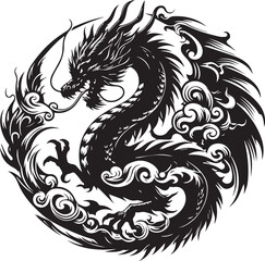Fototapeta premium Wicked Cool Tribal Vector Bad Dragon Free Download