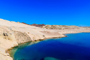 Landscape at Barrakuda bay. Ras Mohammed national park, Sinai peninsula, Egypt