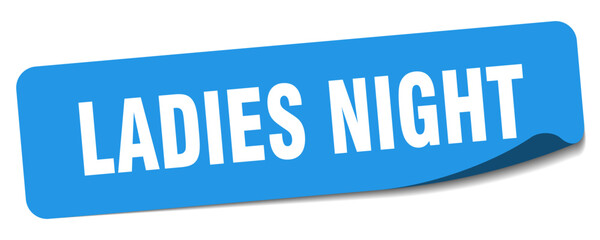 ladies night sticker. ladies night label