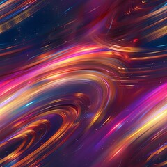 Obraz premium A surreal interpretation of majestic planet rings illuminated by the sun, using vibrant colors and dynamic lighting to enhance their visual impact