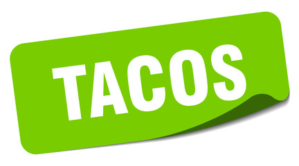 tacos sticker. tacos label