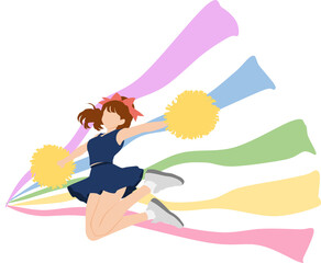 チアリーダーのイラスト