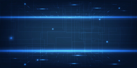 Abstract blue digital technology background.Digital futuristic communication technology concepts.