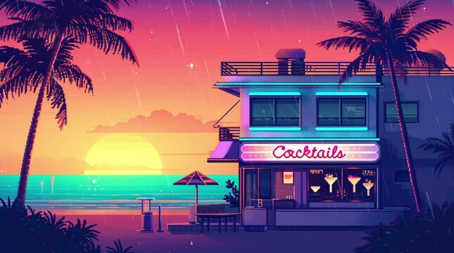 16ビットの夜のバー