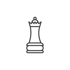 Chess queen icons. Chess crown piece vector symbol. Chess game vector. Business strategy symbol.