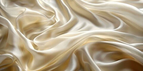 Obraz premium Elegant Waves: Flowing Gracefully Like Silk. Concept Graceful Poses, Flowing Fabrics, Soft Movements, Silk Drapes, Elegant Portraits