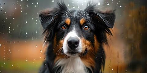 Capturing Dogs' Vivid Emotions Through Clear Glass: Intense and Dynamic Expressions. Concept Pet Portraits, Clear Glass Photography, Emotive Expressions, Vivid Emotions, Intense Moments