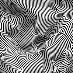 High-resolution image of an abstract simple line art piece, showcasing how lines of varying thickness can create depth and movement