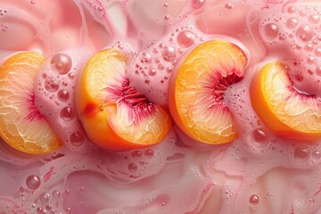 abstract background in colors and patterns for National Peaches and Cream Day