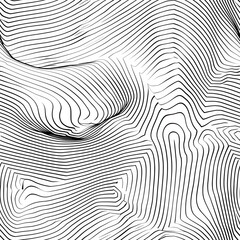 High-resolution image of an abstract simple line art piece, showcasing how lines of varying thickness can create depth and movement