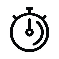 A flat design of stopwatch, time counter vector design