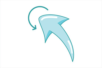 Obraz premium Mouse Arrow Flat Sticker Design