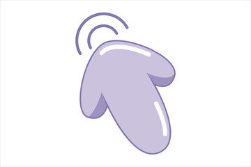 Mouse Arrow Flat Sticker Design