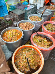 Local food in Empress Market or Queen Victoria Market in Karachi, Pakistan. 
