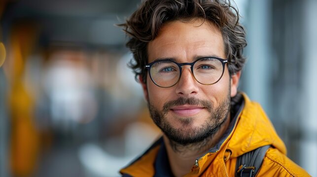 portrait of a architect or engineer isolated on white background