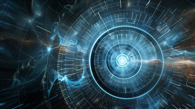 Conceptual diagram of time, gravity, and space