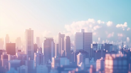 Stunning cityscape background perfect for Zoom online business meetings or video calls, featuring a vibrant urban skyline that adds a professional and modern touch to your virtual interactions.