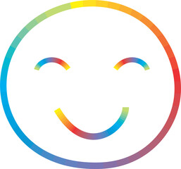 Rainbow smile face 24