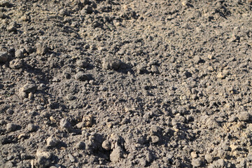 Ground surface. Close up natural background. Soil texture background.