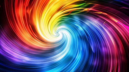 Obraz premium A vibrant light painting background with swirling patterns and dynamic colors a digital abstract vortex