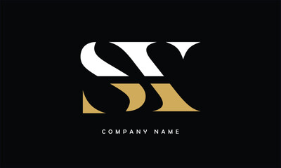 SX, XS, S, X Abstract Letters Logo Monogram