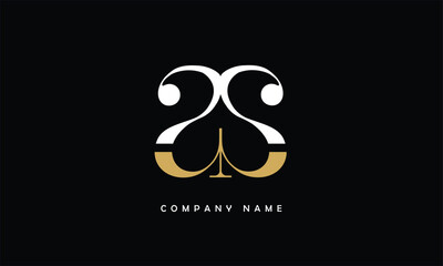 AS, SA, A, S Abstract Letters Logo Monogram