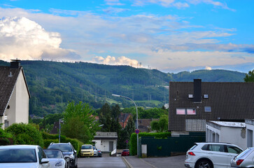 Landscape of a house and sky in Germany
