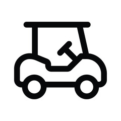 Trendy icon of golf cart, golf buggy in editable style