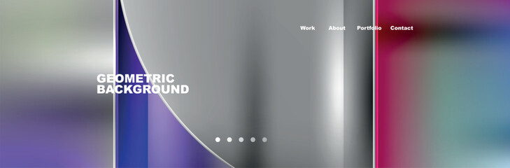 Round triangles and squares web site page template. Vector Illustration For Wallpaper, Banner, Background, Card, Book Illustration, landing page