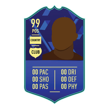 FUT Card- Fifa Ultimate Team custom card vector illustration. Vector card for your personalize edit and printing 