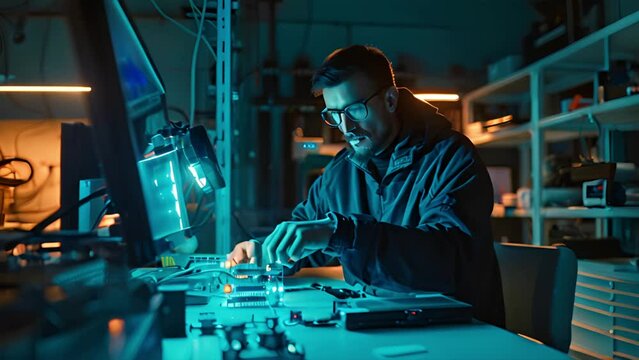 in a medical parts factory medical graphic designer