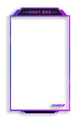 Chatbox Blue and Purple Gothic Emo Theme Overlay Template For Streamer Gaming Content Creator