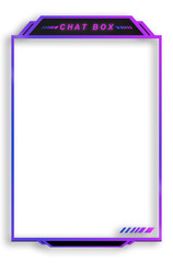 Chatbox Blue and Purple Gothic Emo Theme Overlay Template For Streamer Gaming Content Creator