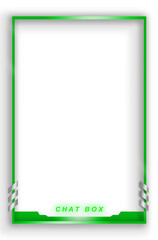 Chatbox Silver Green Black Theme Overlay Template For Streamer Gaming Content Creator