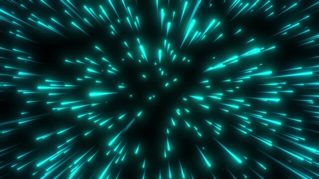 Blue Burst Abstract background with radiant rays, embodying energy and motion amidst a cosmic ambiance