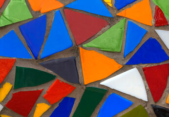 Fototapeta premium Part of a smalt mosaic panel. Close-up