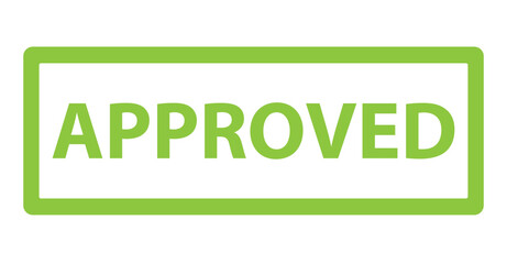 GRUNGE RED APPROVED SQUARE RUBBER SEAL STAMP ON WHITE BACKGROUND