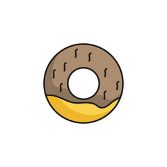 Donuts icon design with white background stock illustration
