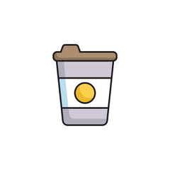 Coffee icon design with white background stock illustration