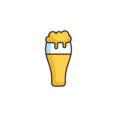 Beer icon design with white background stock illustration