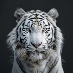 Fototapeta premium white tiger head