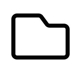 Folder icon. Outline vector. Editable stroke.