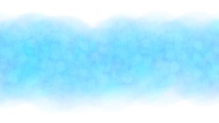 水色と青の水彩テクスチャ　素材　抽象的　流れる　海中　水辺　キラキラ　シンプル　にじみ　白背景　透過