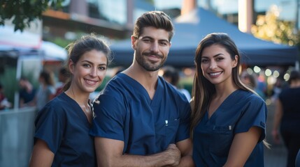 Fototapeta premium The healthcare team outdoors