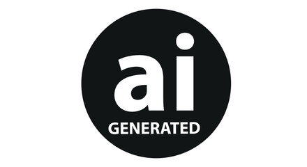  Artificial intelligence generated icon vector AI sign for graphic design, logo, website, social media, mobile app, UI illustration. 