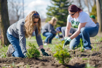 Volunteers Beautify Local Park with Trees and Teamwork