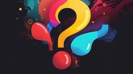 Obraz premium cartoon question mark